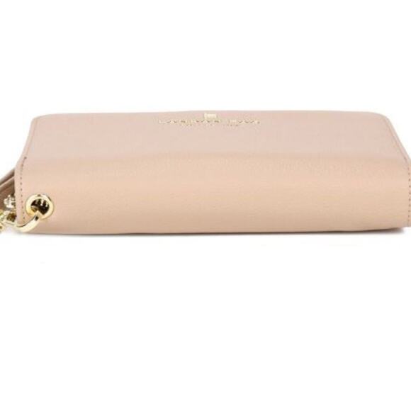 LONDON FOG Bradford Pebble Wristlet Zip-Around Wallet Magnetic Snap New w/ Tag - Picture 6 of 8